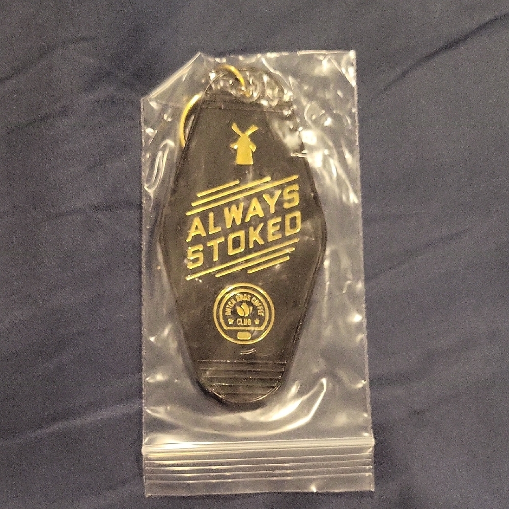 Dutch Bros Black and Gold Keychain